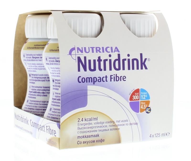 Nutridrink Compact fibre mokka 125ml 4.00 Stuks