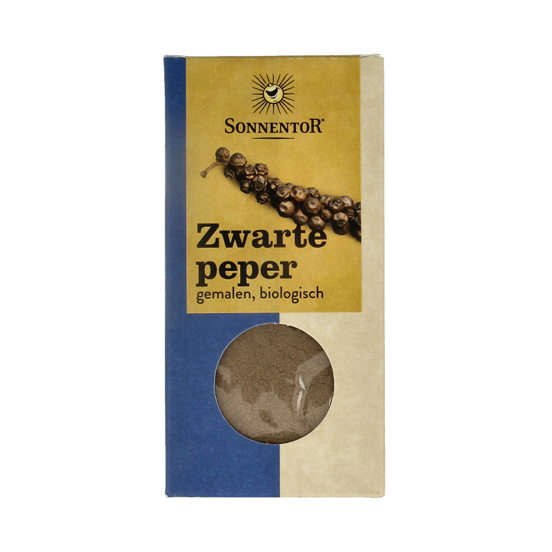 Sonnentor Peper zwart gemalen bio 50.00 Gram