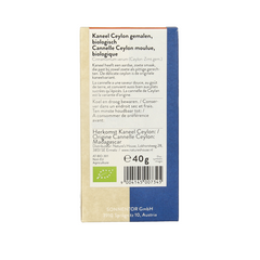 Sonnentor Kaneel Ceylon gemalen bio 40.00 Gram