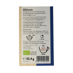 Sonnentor Gluhwein kruidenmix builtjes bio 18 Zakjes