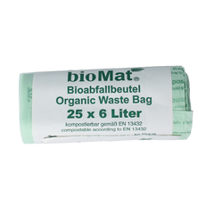 Biomat Wastebag compost 6 liter 25.00 Stuks