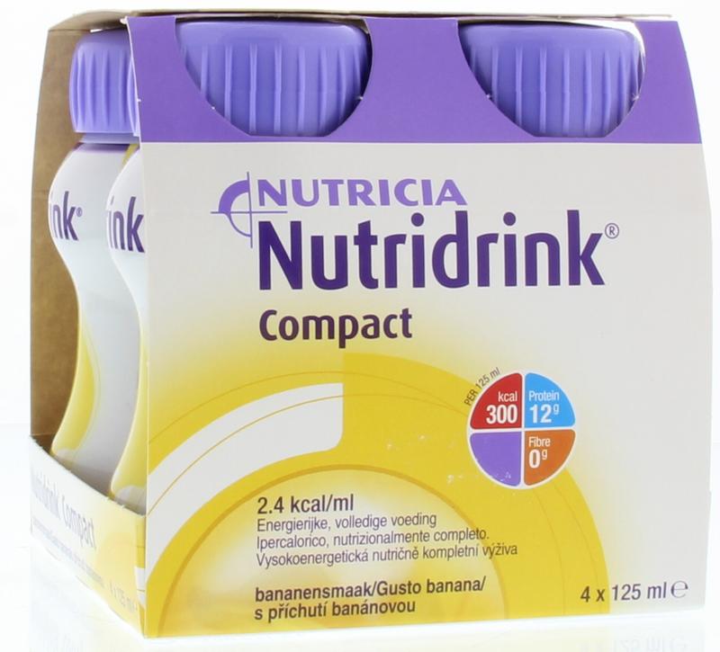 Nutridrink Compact banaan 125ml 4 Stuks