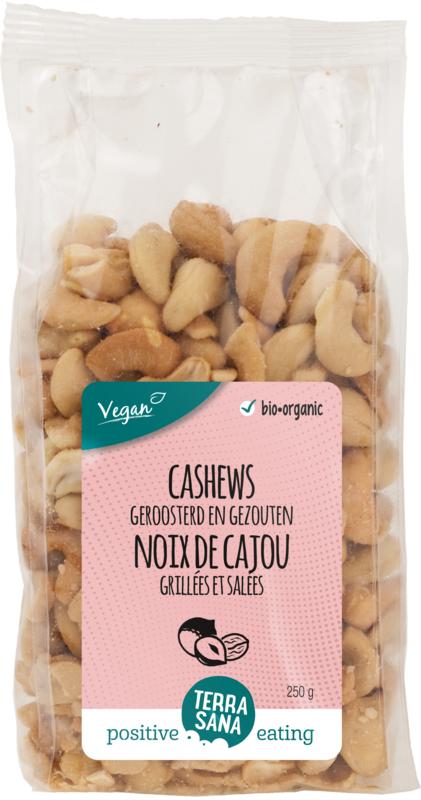 TerraSana Cashewnoten roasted zout bio 250 Gram