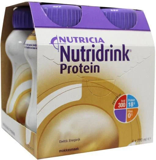Nutridrink Proteine mokka 200ml 4 Stuks