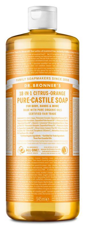 Dr Bronners Liquid soap citrus/orange 945 Milliliter