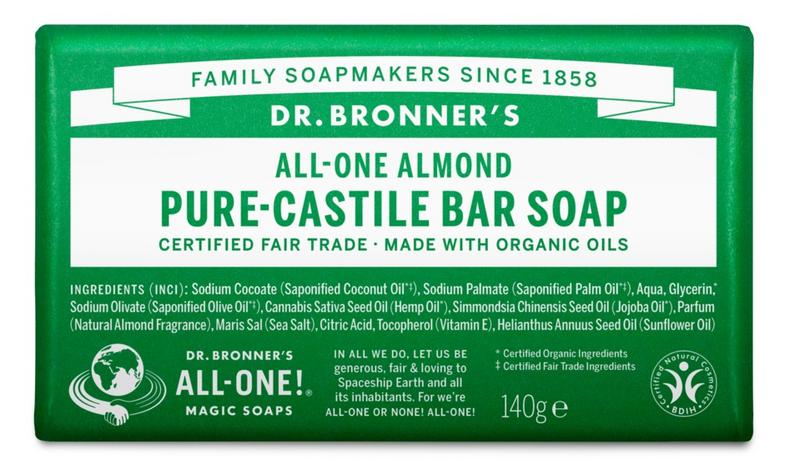 Dr Bronners Barsoap amandel 140.00 Gram