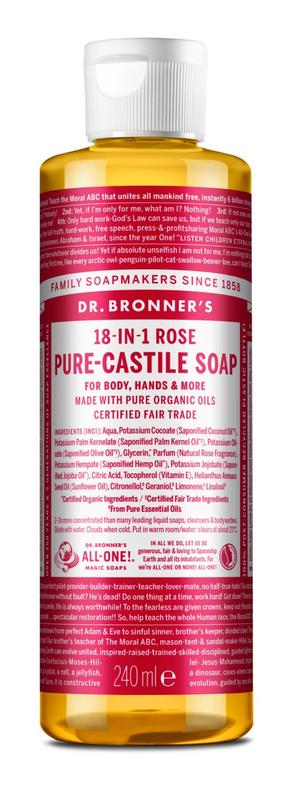 Dr Bronners Liquid soap roos 240.00 Milliliter