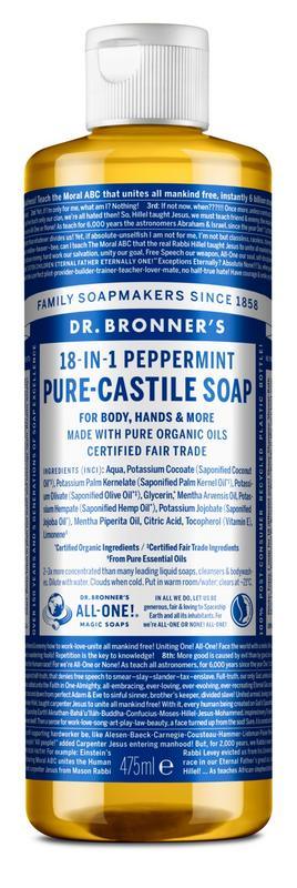 Dr Bronners Liquid soap peppermint 475 Milliliter