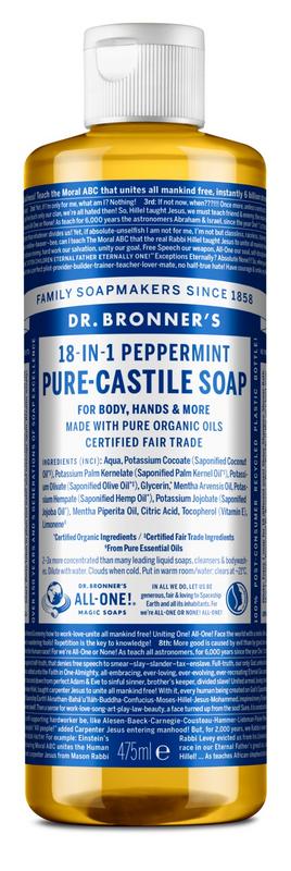 Dr Bronners Liquid soap peppermint 475.00 Milliliter
