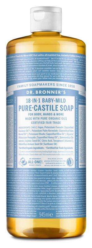 Dr Bronners Baby liquid soap neutral mild 945 Milliliter