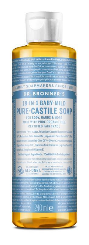 Dr Bronners Liquid soap baby mild 240 Milliliter