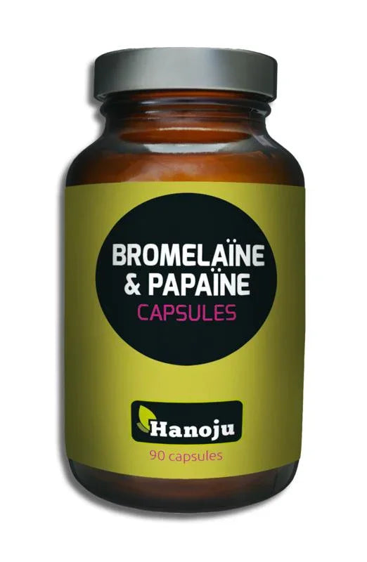 Hanoju Bromelaine & papaine capsules 90 Vegetarische capsules