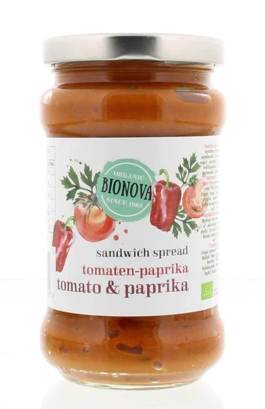 Bionova Sandwichspread tomaat/paprika bio 280 Gram
