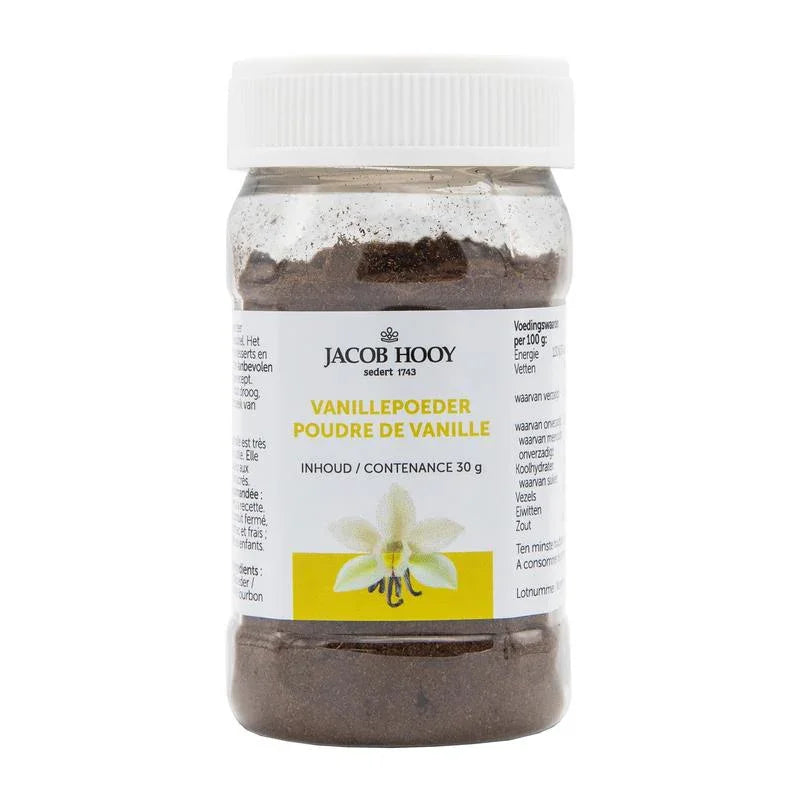Jacob Hooy Vanille poeder bourbon 100% 30 Gram