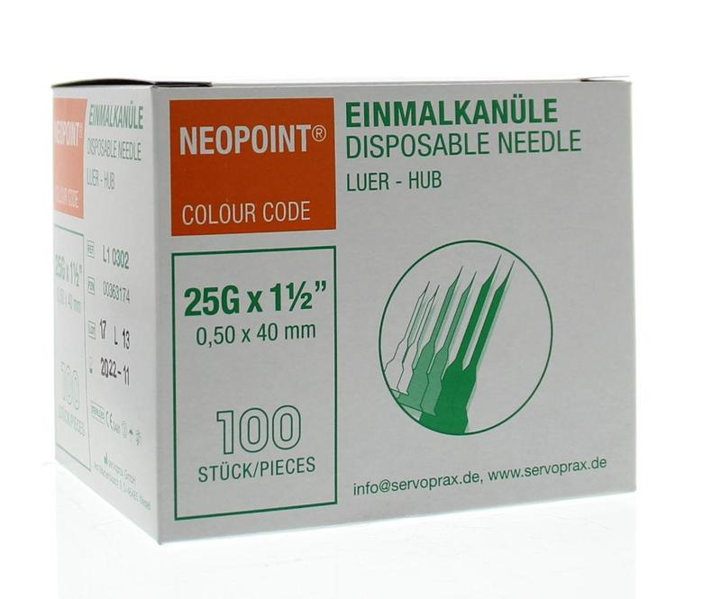 Neopoint Injectienaald steriel 0.5 x 40 100.00 Stuks