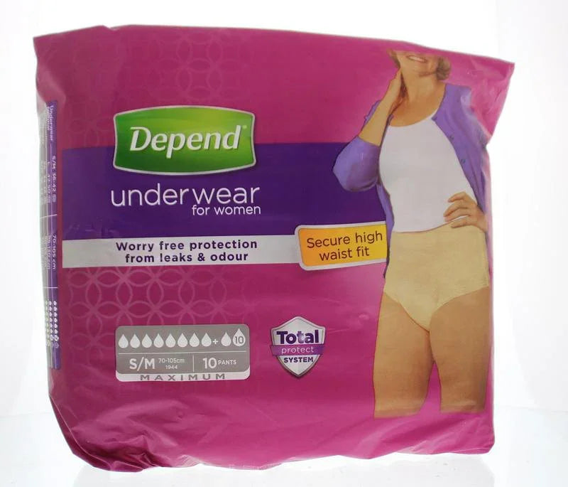 Depend Pants vrouw maximum maat S/M 10.00 Stuks