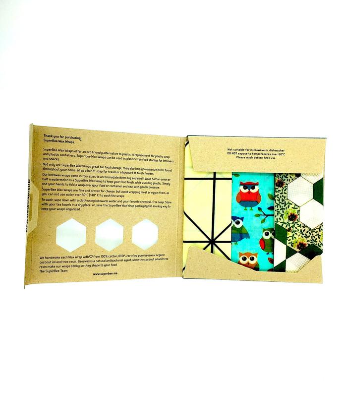 Superbee Beeswraps tripple medium 3 Stuks