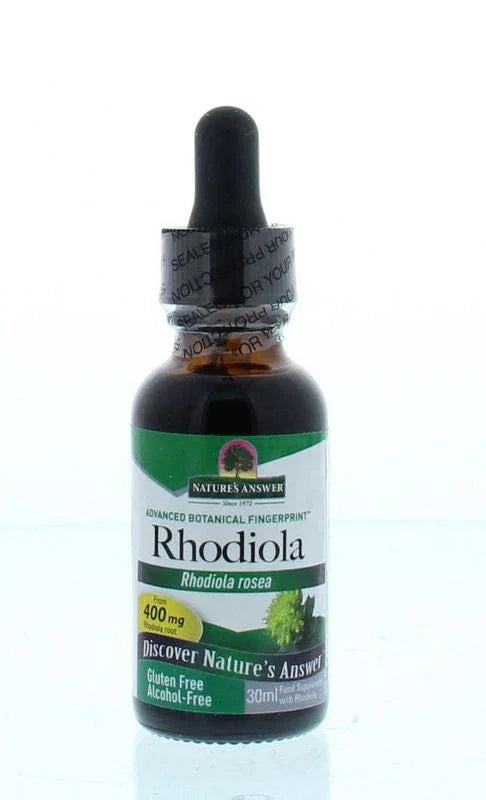 Natures Answer Rhodiola extract alcoholvrij gestandaardiseerd 30 Milliliter