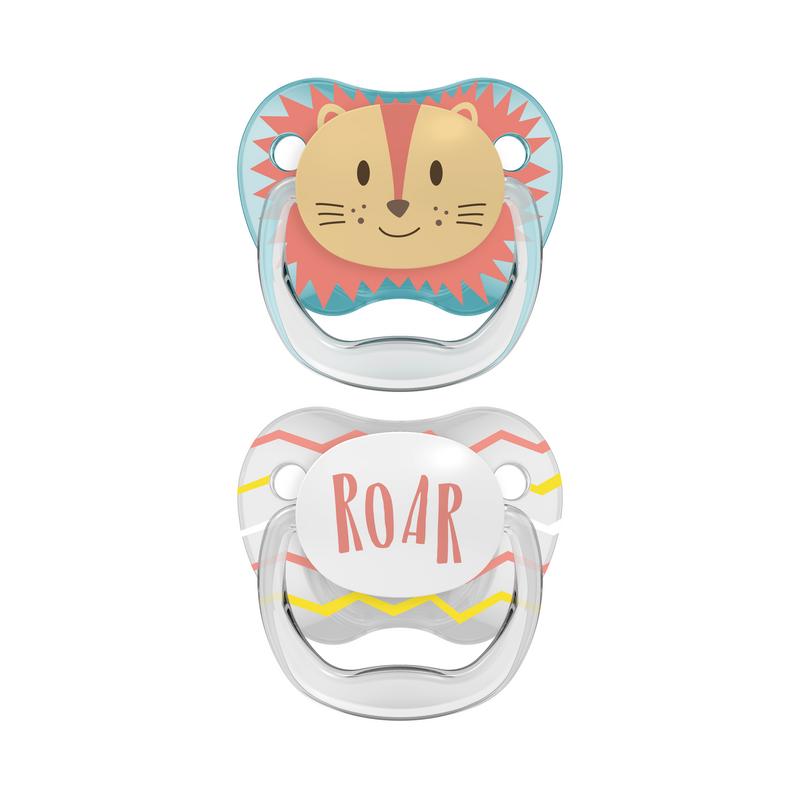 Dr. Brown's Fopspeen prevent animal faces F1 blauw 2 Stuks