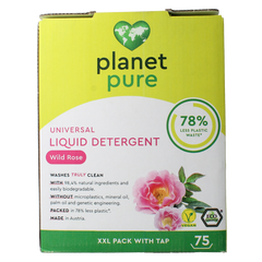 Planet Pure Wasmiddel vloeibaar universeel wild rose 3.00 Liter