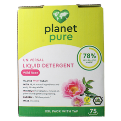 Planet Pure Wasmiddel vloeibaar universeel wild rose 3 Liter