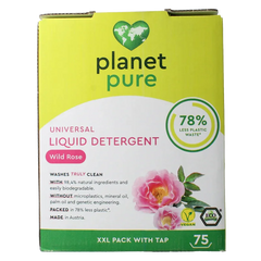 Planet Pure Wasmiddel vloeibaar universeel wild rose 3 Liter