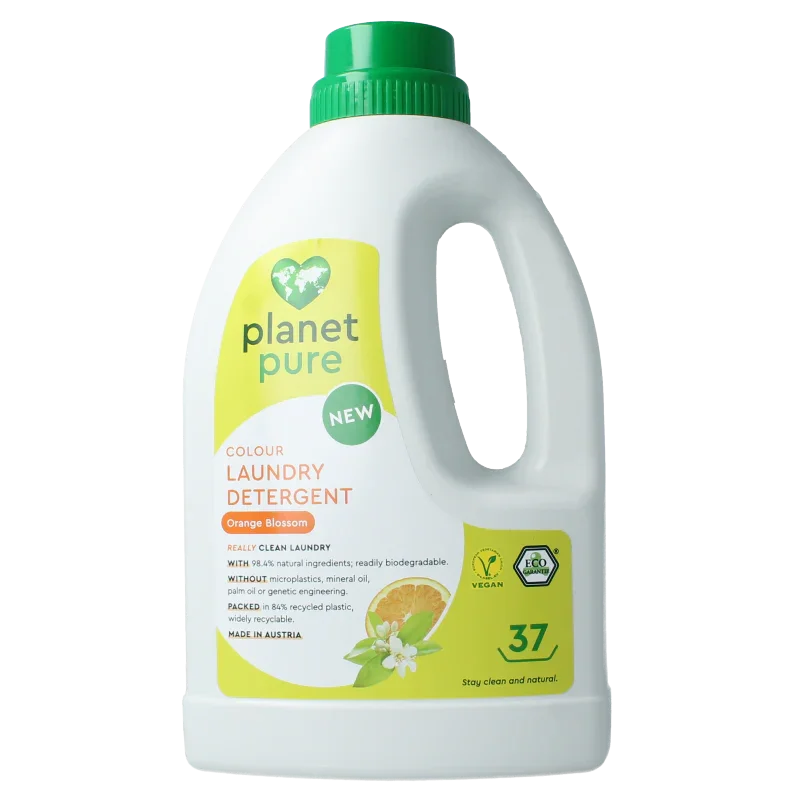 Planet Pure Wasmiddel vloeibaar gekleurde was orange 1480 Milliliter