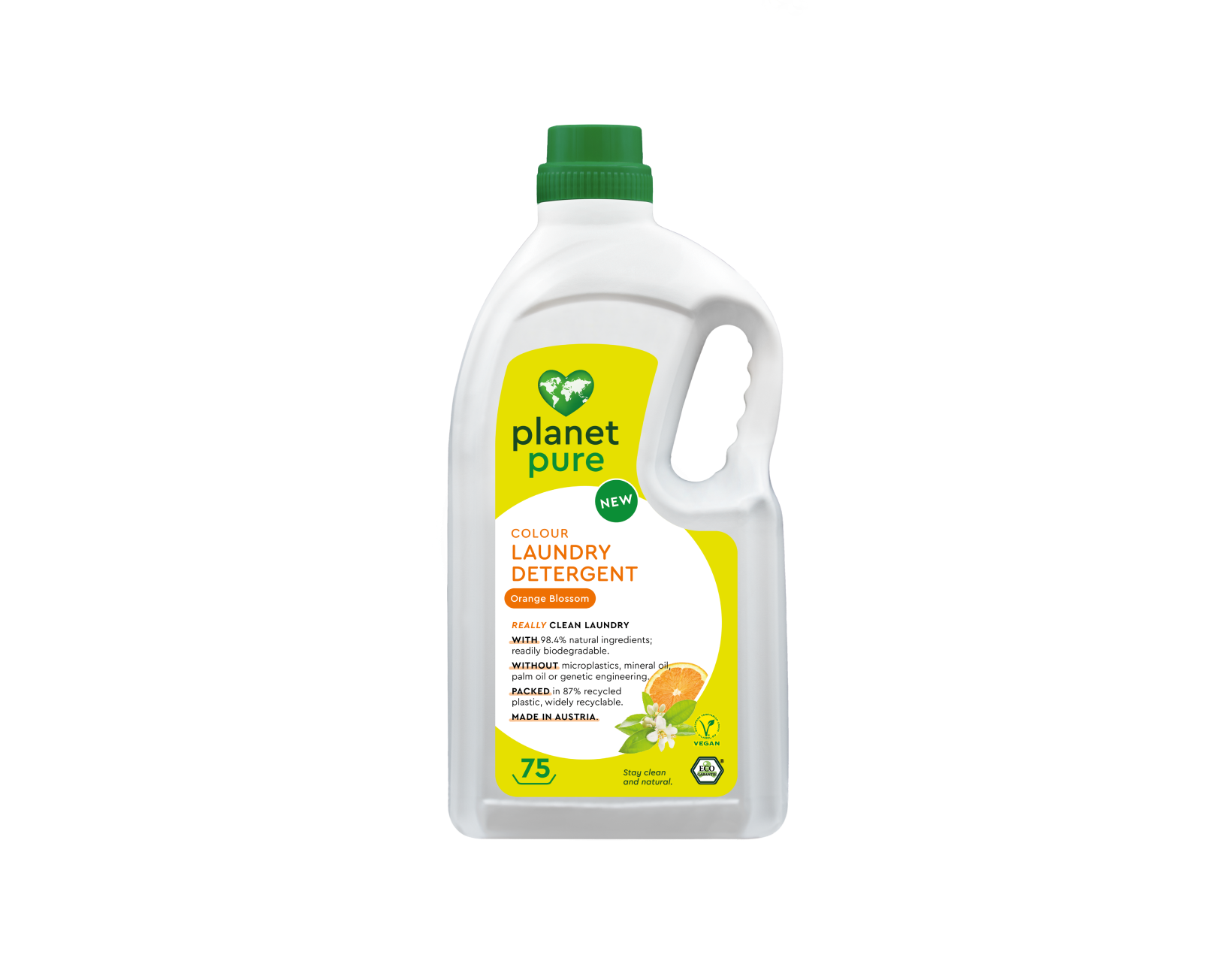 Planet Pure Wasmiddel vloeibaar gekleurde was orange 3.00 Liter