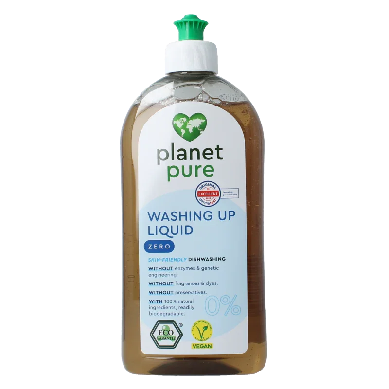 Planet Pure Afwasmiddel 0% zero 500 Milliliter