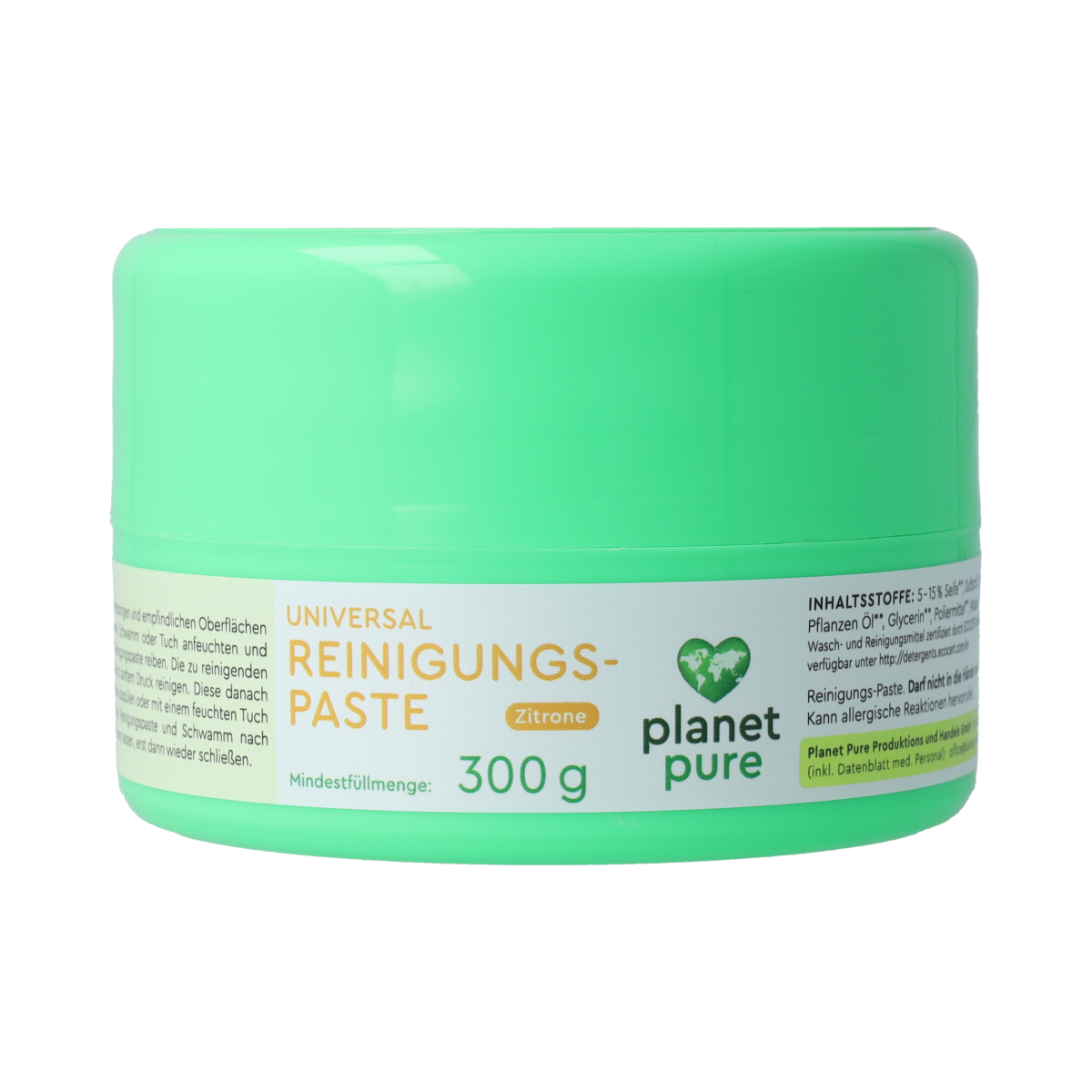 Planet Pure Universele reinigingspasta Lemon 300.00 Gram