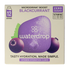 Waterdrop Microdrink boost blackcurrant bruistabletten 12.00 Stuks