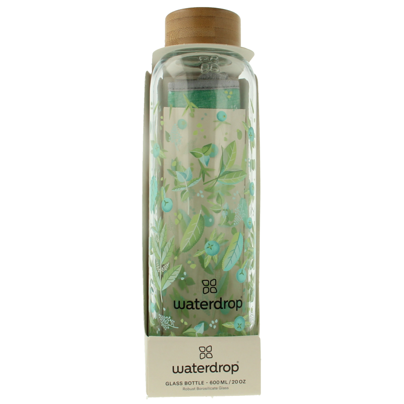 Waterdrop Glazen drinkfles edition clean 600ml 1 Stuks