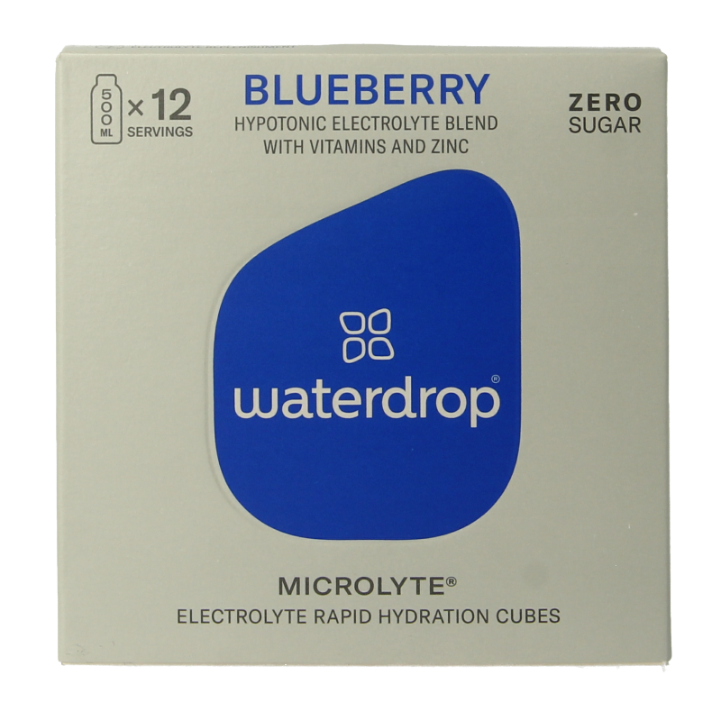 Waterdrop Microlyte blueberry bruistabletten 12 Stuks