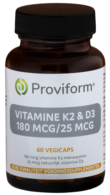 Proviform Vitamine K2 180mcg & D3 25mcg 60 Vegetarische capsules