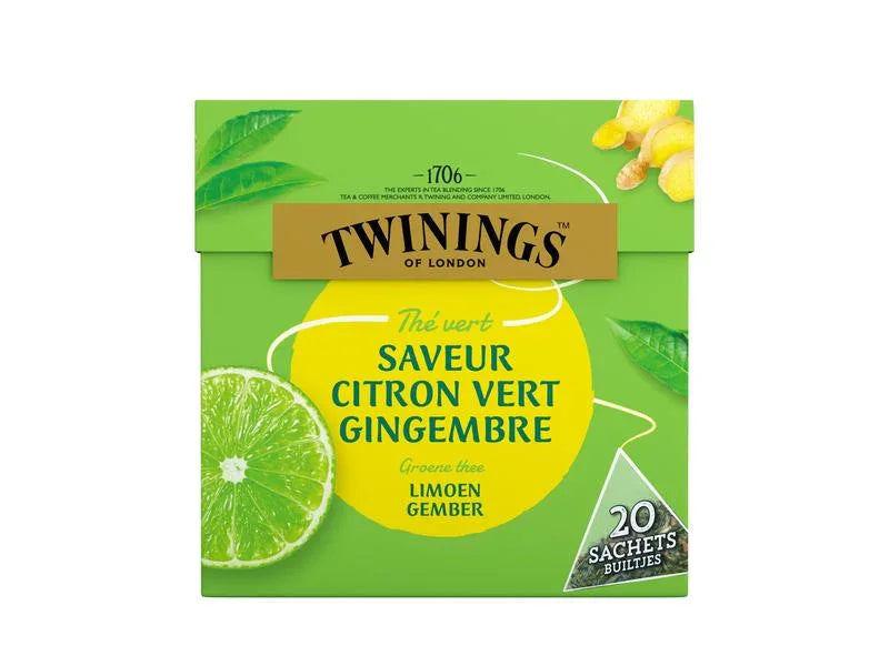 Twinings Groene thee limoen gember 20 Zakjes