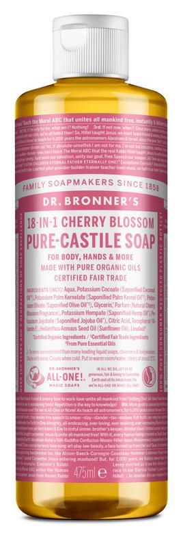 Dr Bronners Liquid soap cherry blossom 475 Milliliter