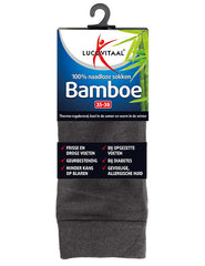 Lucovitaal Bamboe sok lang antraciet maat 39-42 1.00 Paar