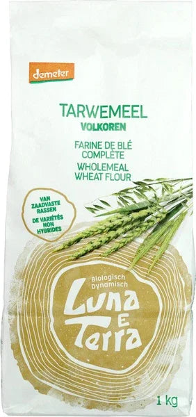 Luna E Terra Tarwemeel volkoren demeter bio 1 Kilogram