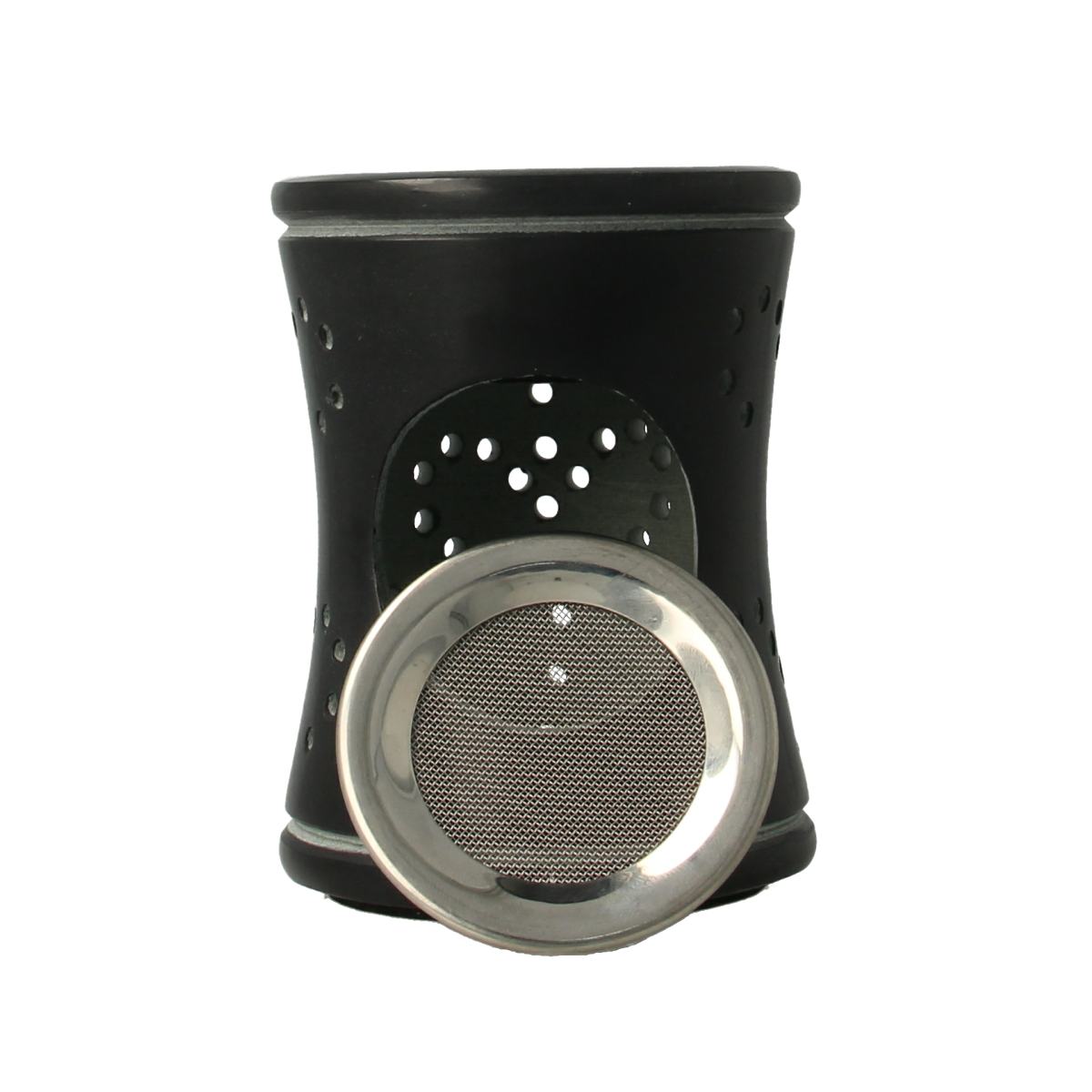 Volatile Wierook en olie verdamper zwart zeepsteen 1 Stuks