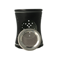 Volatile Wierook en olie verdamper zwart zeepsteen 1 Stuks