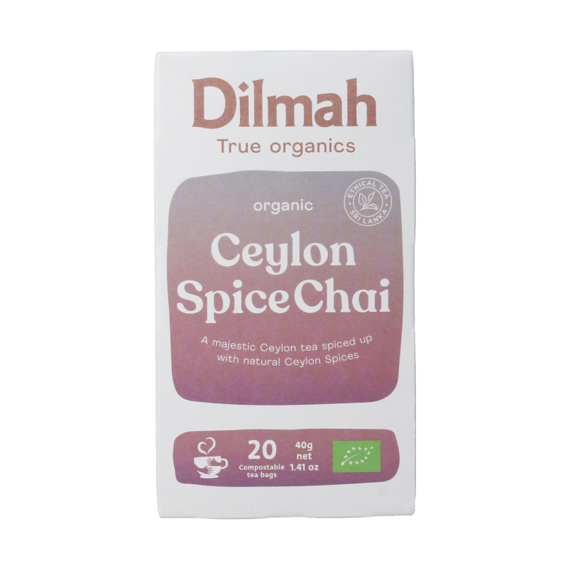 Dilmah Ceylon spice chai tea bio 20 Zakjes