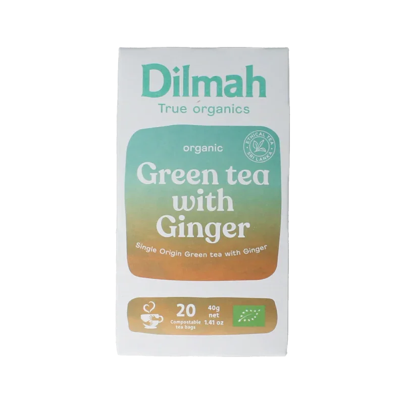 Dilmah Green tea with ginger bio 20 Zakjes