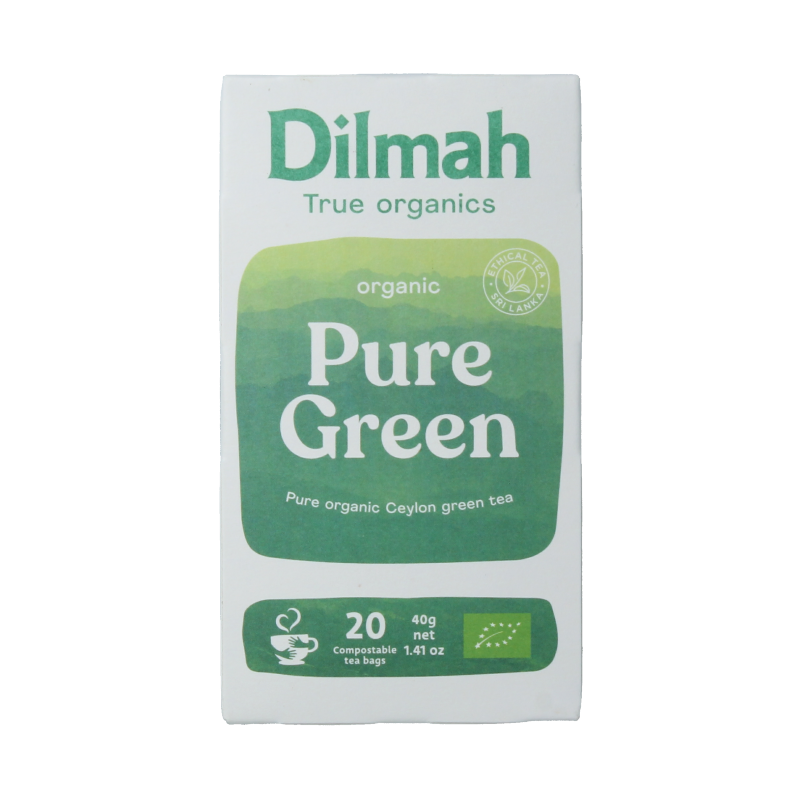 Dilmah Pure ceylon green tea bio 20.00 Zakjes