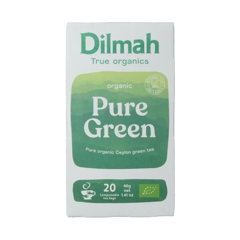 Dilmah Pure ceylon green tea bio 20 Zakjes