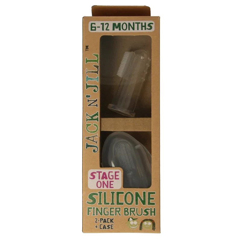 Jack N Jill Silicone finger brush 2 Stuks