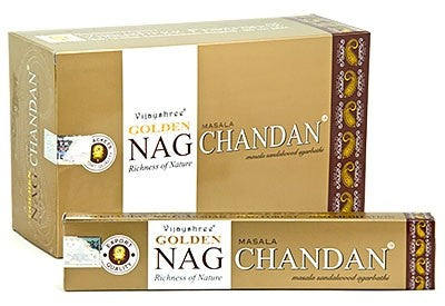 Vijayshree Wierookstokjes golden nag chandan stokjes 15 Gram
