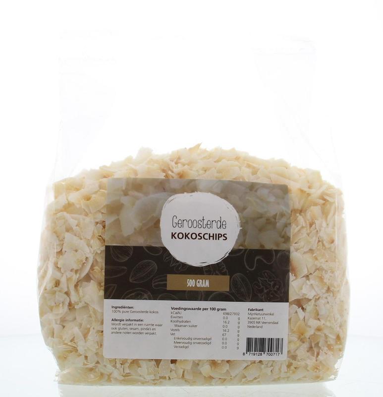 MijnNatuurwinkel Kokos chips geroosterd 500.00 Gram