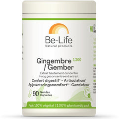 Be-Life Gember 1200 bio 90.00 Vegetarische capsules