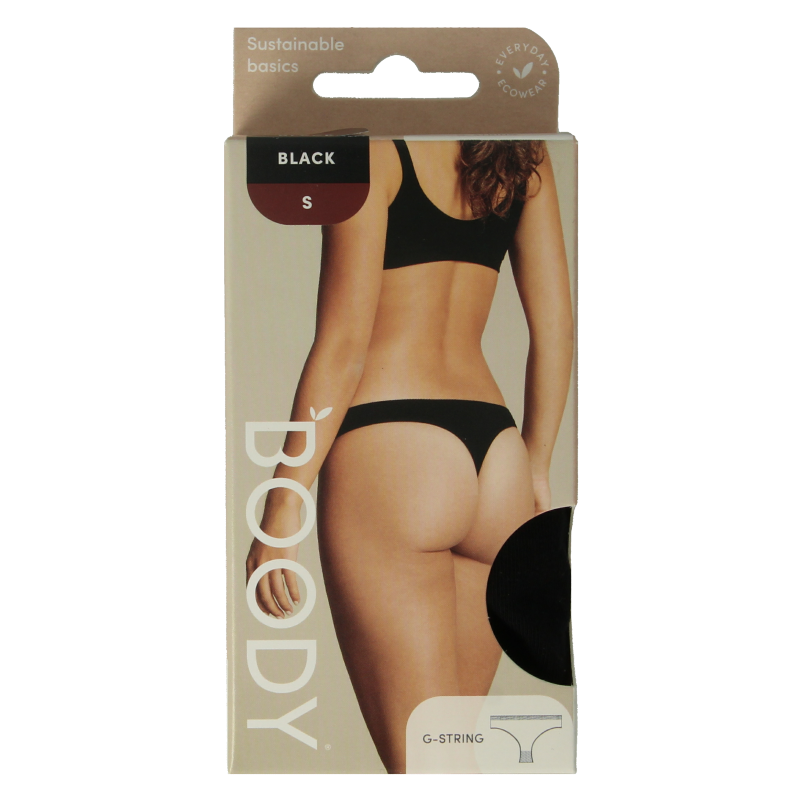 Boody G-string zwart S 1 Stuks