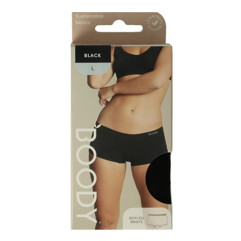 Boody Boyleg damesslip zwart L 1 Stuks